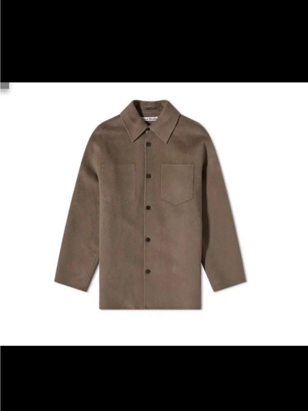 Acne Taupe Brown Lightweight Overshirt Jacket